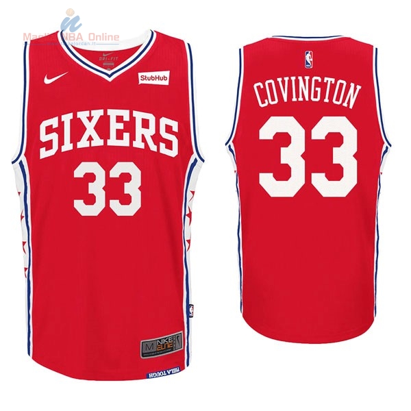 Acquista Maglia NBA Nike Philadelphia Sixers #33 Robert Covington Rosso