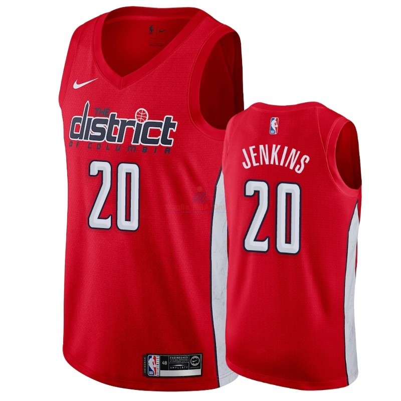 Acquista Maglia NBA Earned Edition Washington Wizards #20 John Jenkins Rosso 2018-19