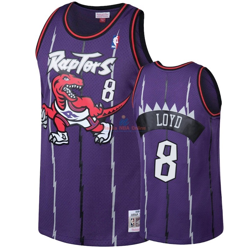 Acquista Maglia NBA Toronto Raptors #8 Jordan Loyd Porpora Hardwood Classic 1998-99