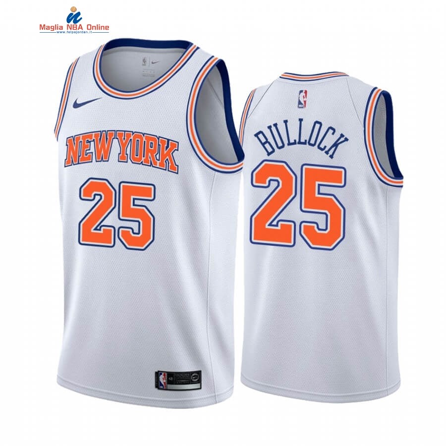 Maglia NBA Nike New York Knicks #25 Reggie Bullock Bianco Statement 2019-20 Acquista