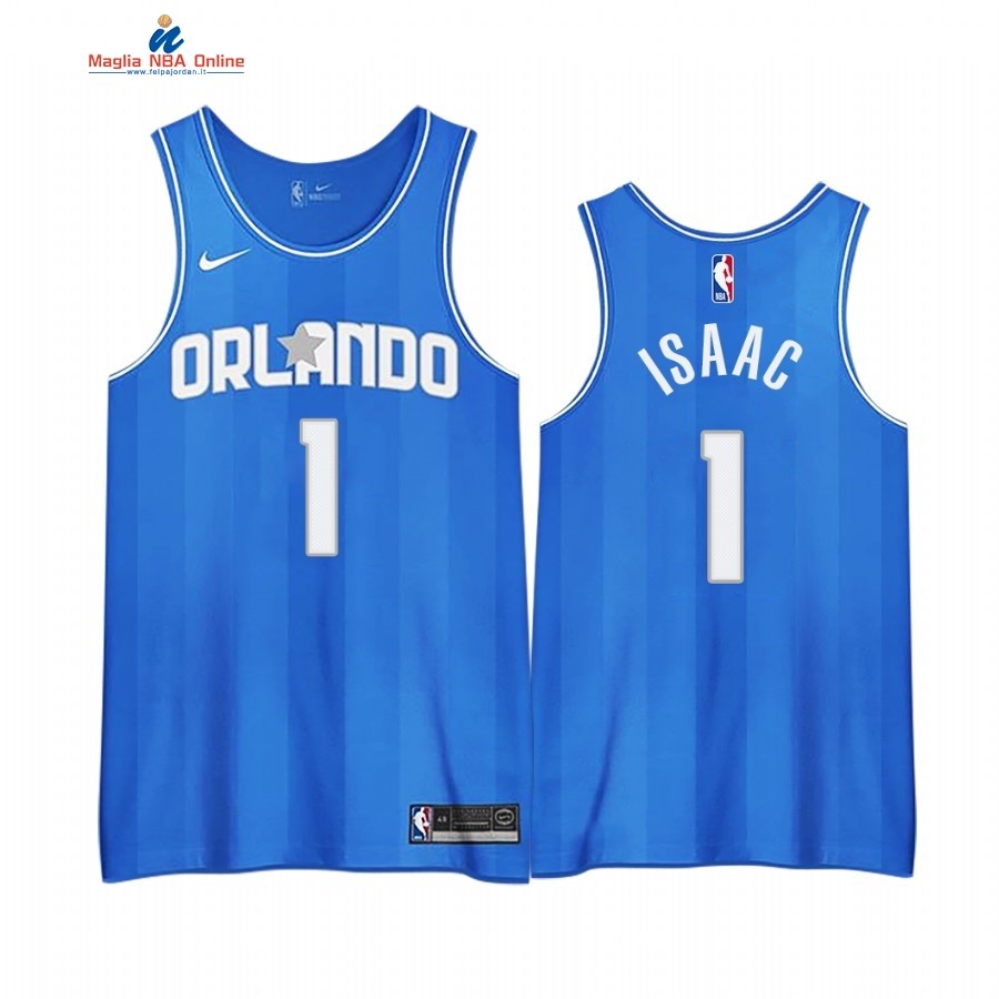 Maglia NBA Edición Ganada Orlando Magic #1 Jonathan Isaac Blu 2020-21 Acquista