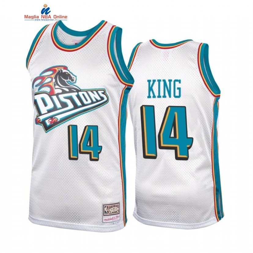 Maglia NBA Detroit Pistons #14 Louis King Bianco Hardwood Classics Acquista