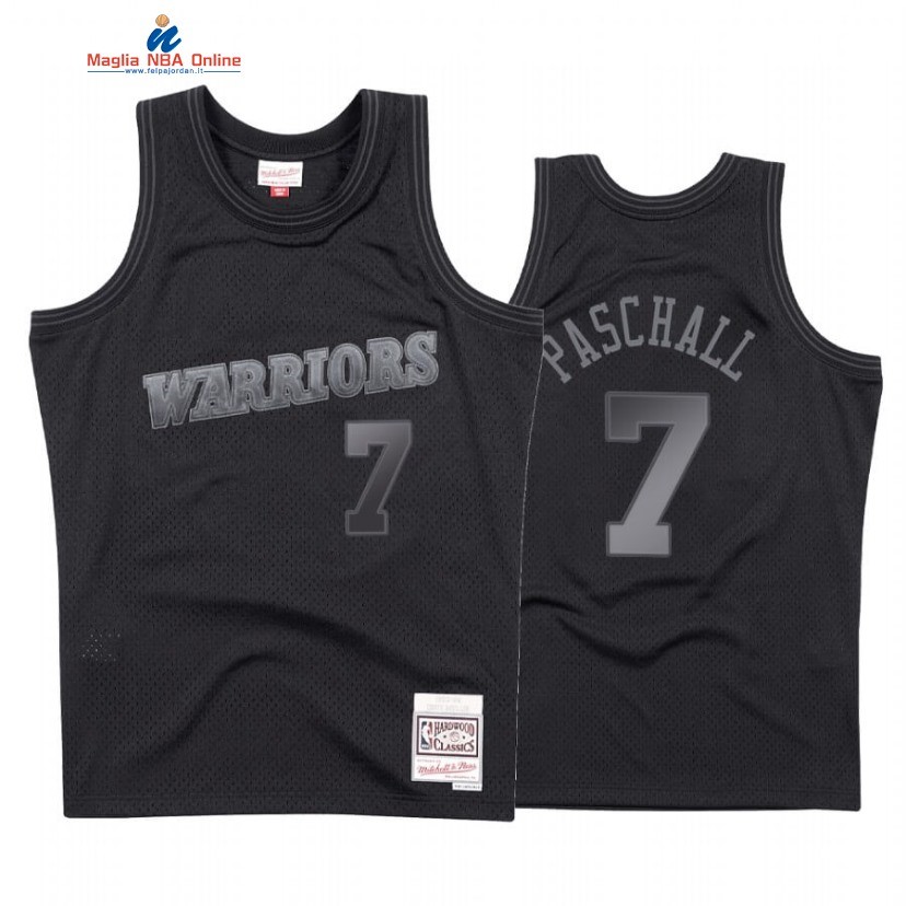 Maglia NBA Golden State Warriors #7 Eric Paschall Tonal Nero Hardwood Classics Acquista