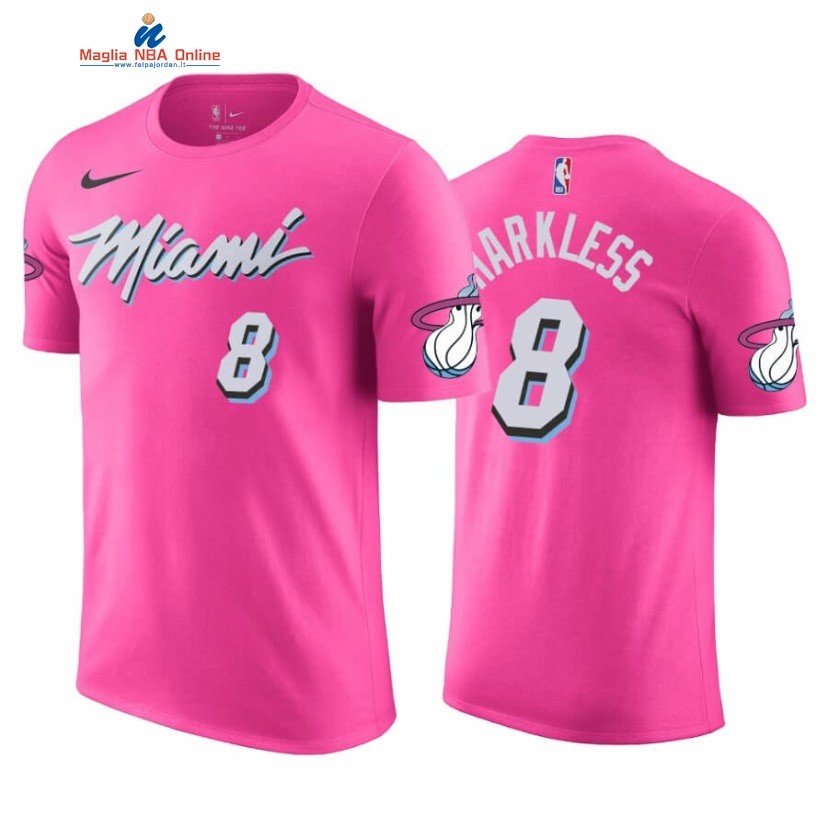 T-Shirt Miami Heat #8 Maurice Harkless Rosa Earned Acquista