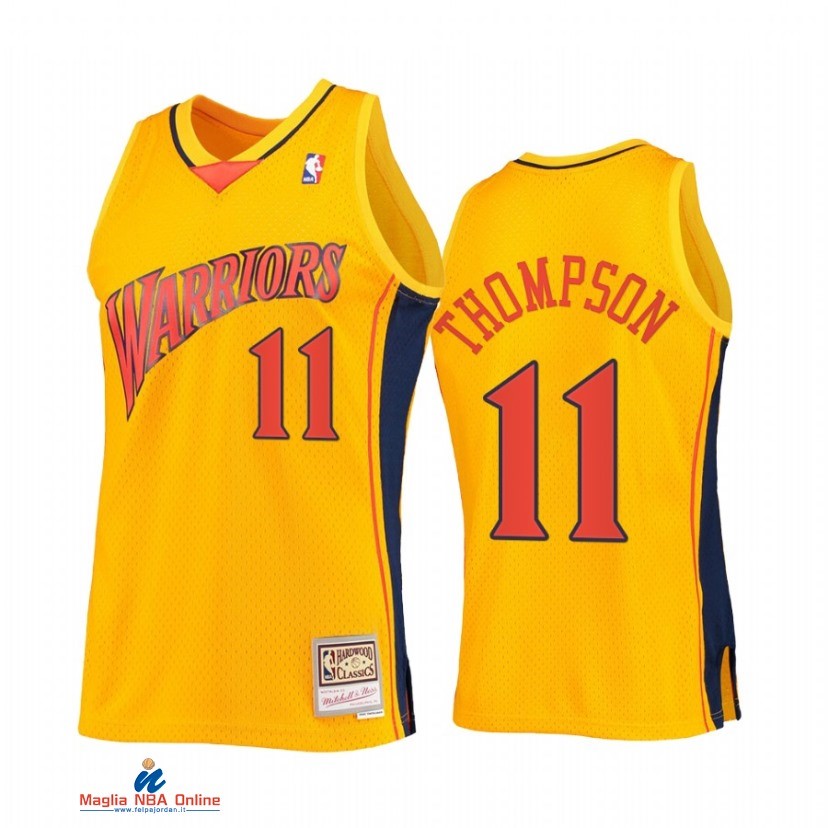 Maglia NBA Golden State Warriors NO.11 Klay Thompson Oro Hardwood Classic 2021