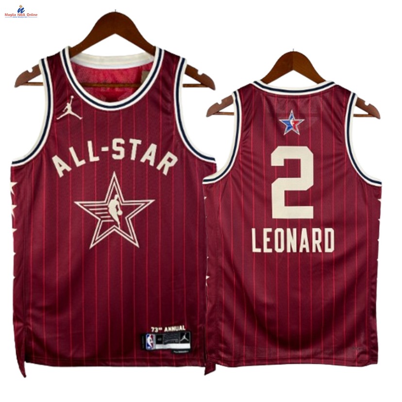 Acquista Maglia NBA 2024 All Star #0 Damian Lillard Rosso