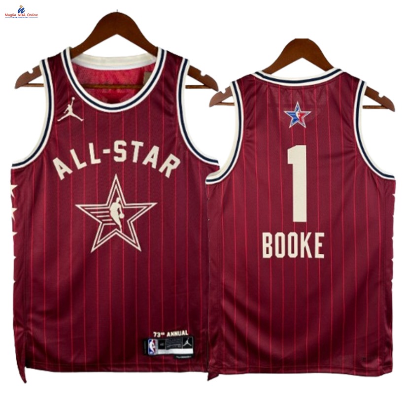 Acquista Maglia NBA 2024 All Star #1 Devin Booker Rosso