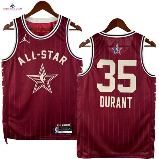 Acquista Maglia NBA 2024 All Star #35 Kevin Durant Rosso