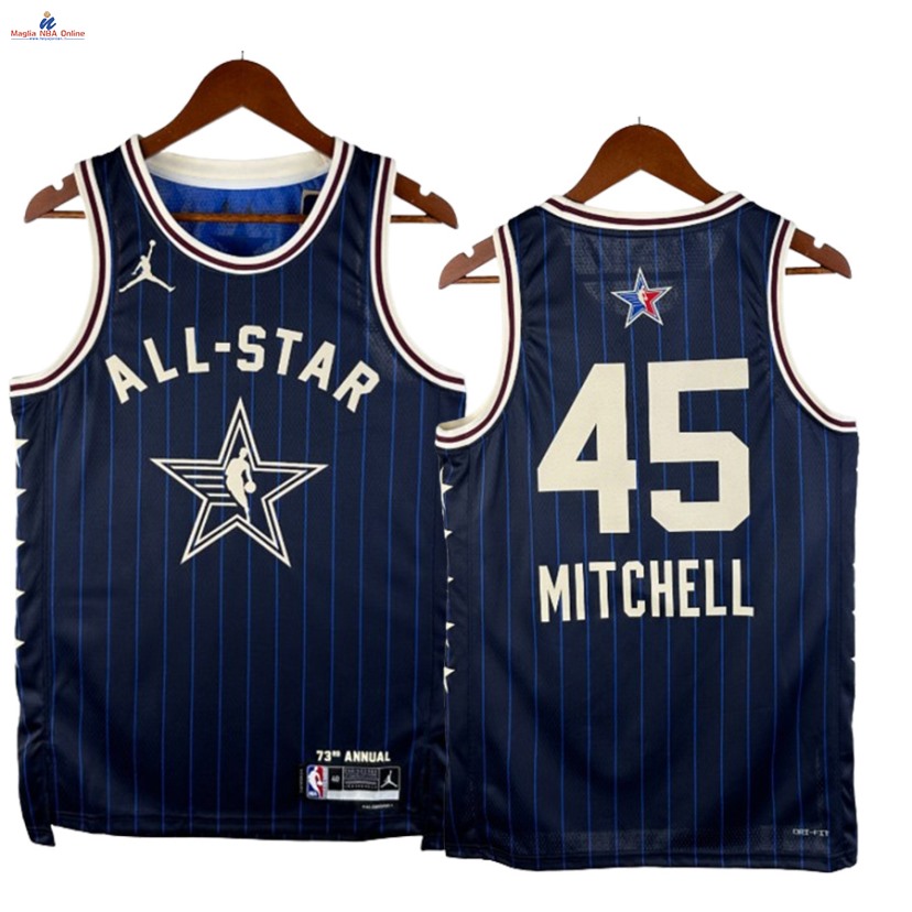 Acquista Maglia NBA 2024 All Star #45 Donovan Mitchell Blu