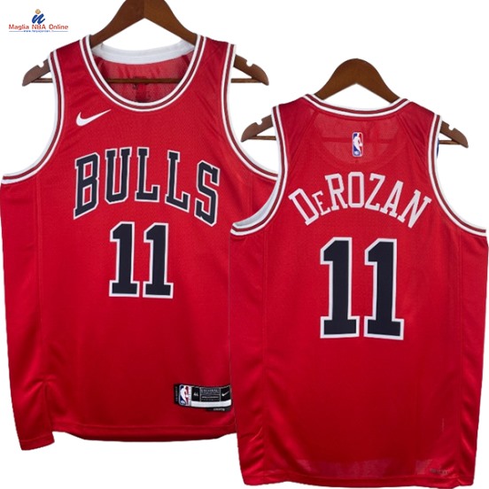 Acquista Maglia NBA Nike Chicago Bulls #11 DeMar DeRozan Rosso Icon 2023-24