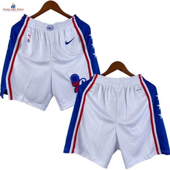 Acquista Pantaloni NBA Philadelphia Sixers Bianco Association 2023-24