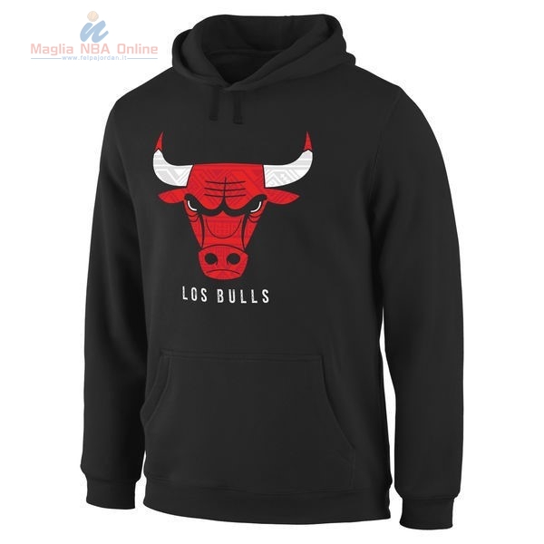 Acquista Felpe Con Cappuccio NBA Chicago Bulls Nero 002