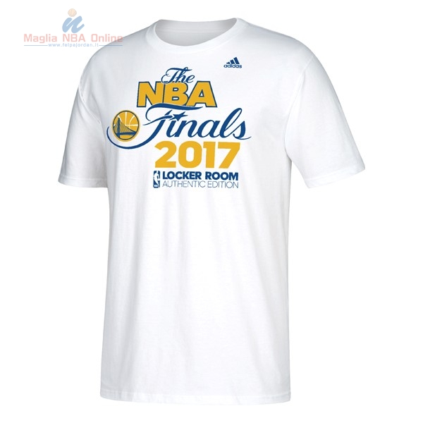 Acquista T-Shirt Golden State Warriors 2017 Bianco